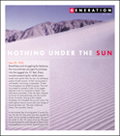 Nothing Under the Sun - vol.1 iss.1 (cover)